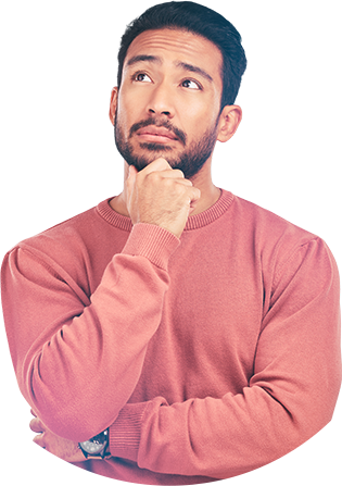 Homem pensativo - Entre em contato